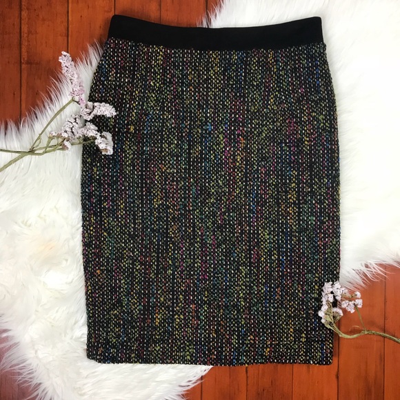 NEW Trina Turk Rainbow Multicolor Tweed Skirt - Picture 3 of 8